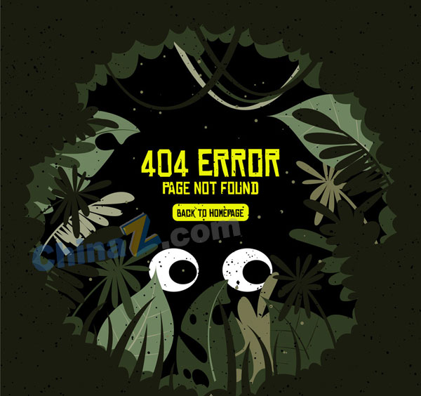 卡通404错误页面矢量图