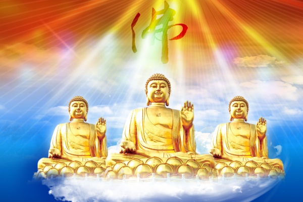 佛光普照图片分层素材