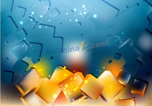 梦幻方块背景矢量