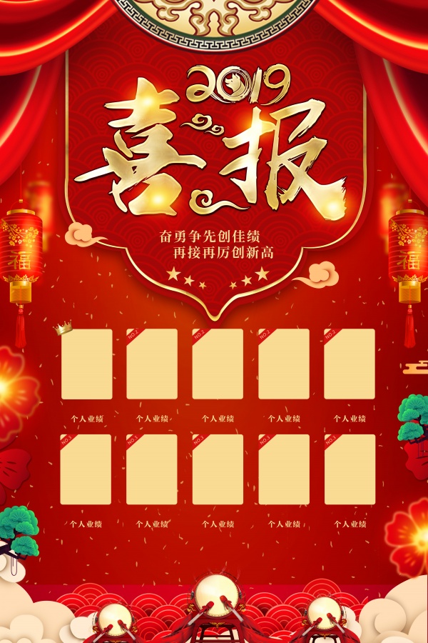公司喜报模板素材