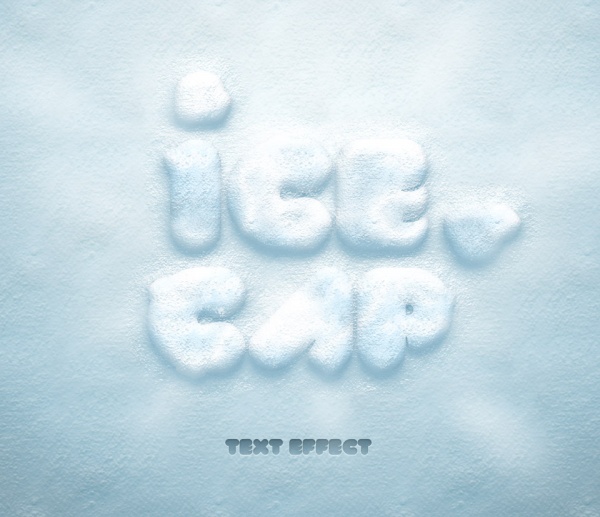雪字特效分层素材