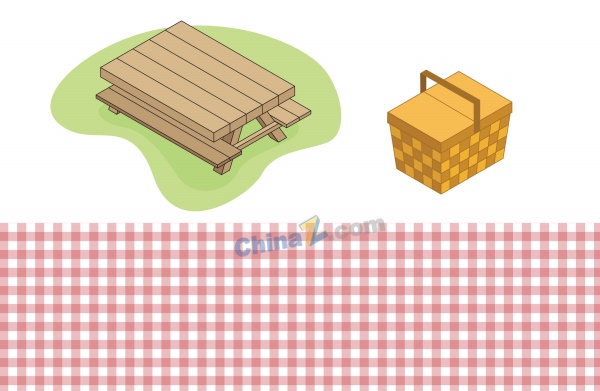 野餐物品矢量素材