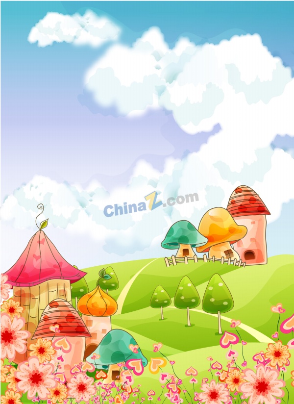 蘑菇房图片矢量素材