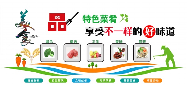 食堂文化墙设计