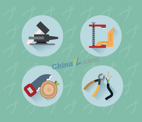 建筑工程用具矢量图标