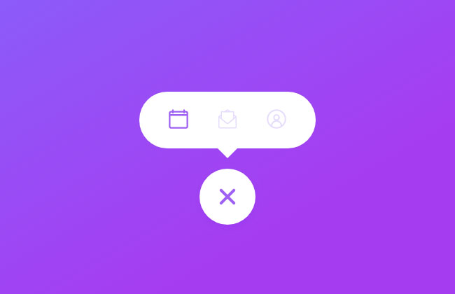 HTML5 SVG图标按钮菜单特效
