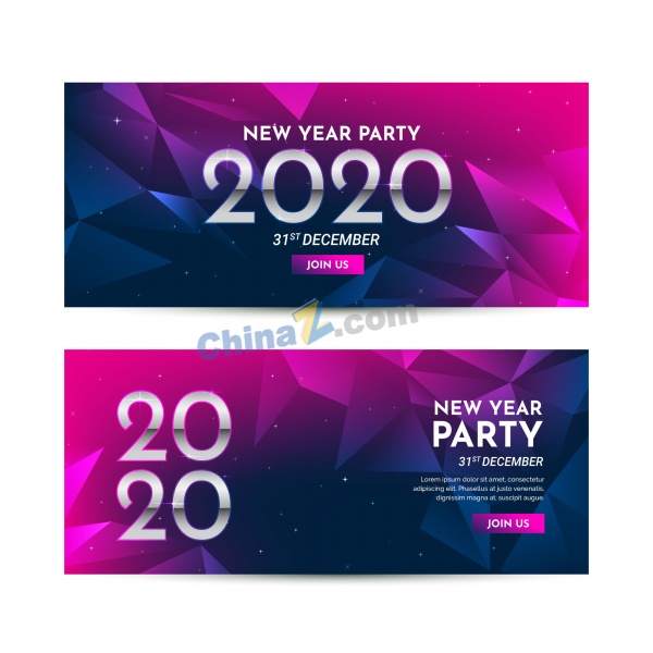 几何渐变2020年banner设计