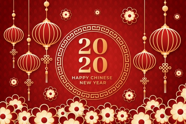 2020年鼠年春节背景矢量素材