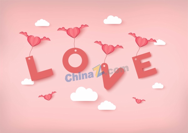 LOVE艺术字背景设计矢量
