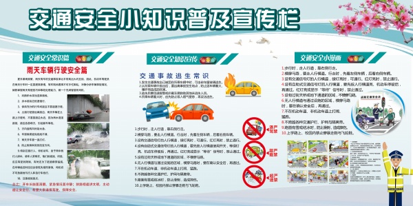 交通安全小知识普及宣传栏设计