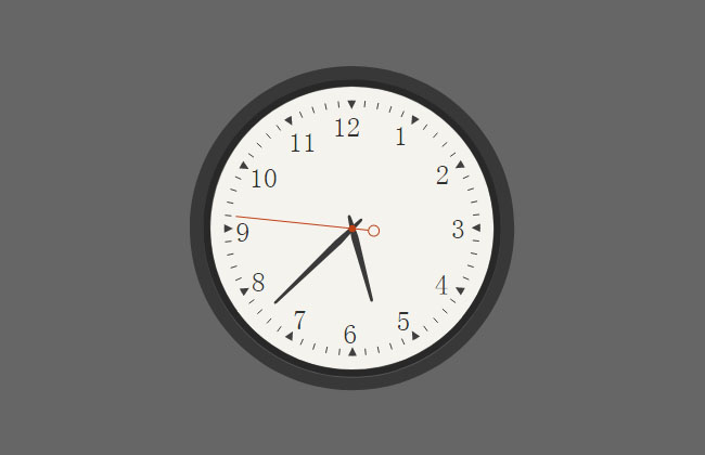 HTML5 SVG本地时钟代码
