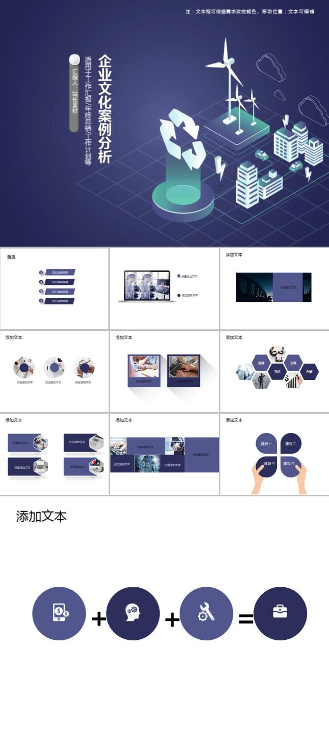 企业文化案例分析PPT模板