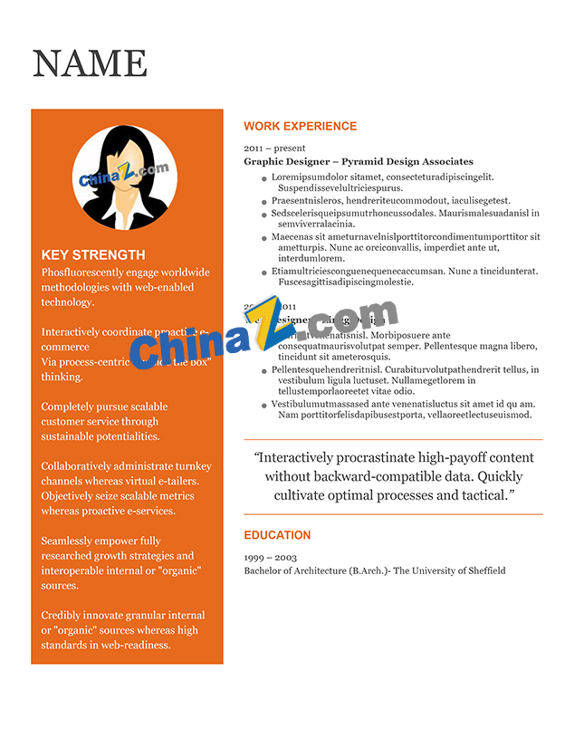 幼师英语个人简历格式