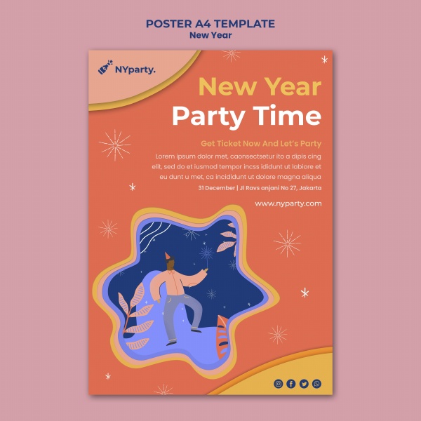 新年概念海报模板源文件