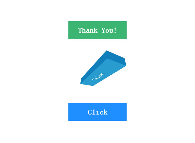 纯CSS3单击按钮3D动画事件