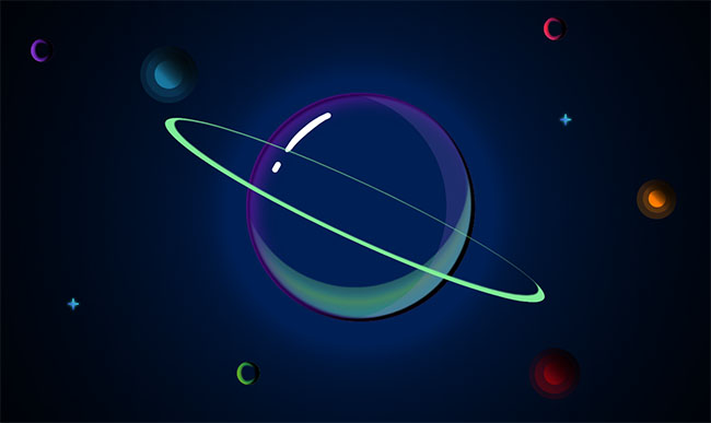 卡通星球行星CSS3图形特效