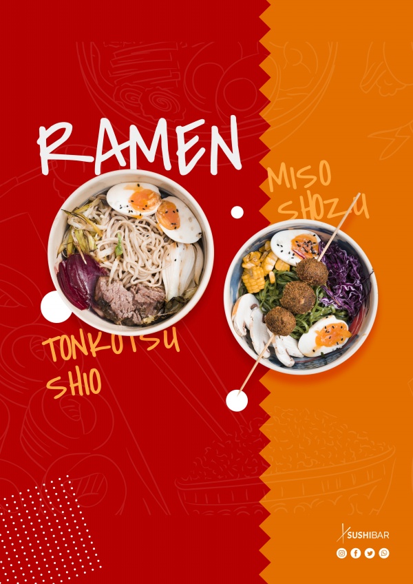 日式拉面餐厅海报设计