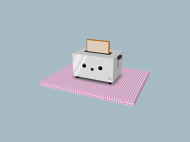 css3 3d烤面包机动画特效