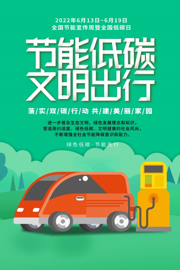 低碳出行环保海报设计