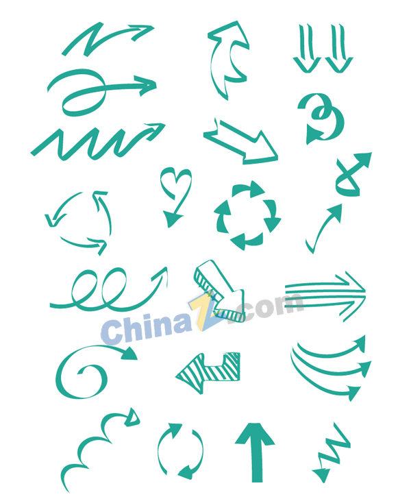 简笔画箭头矢量图