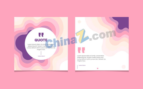 粉色渐变矢量卡片模板