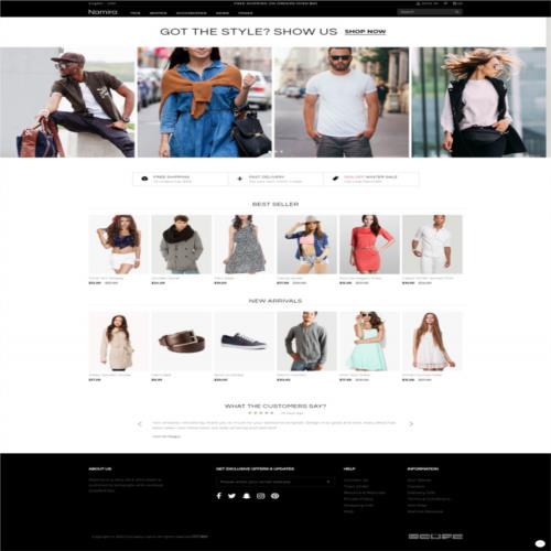 时尚服装电子商务商城网站模板