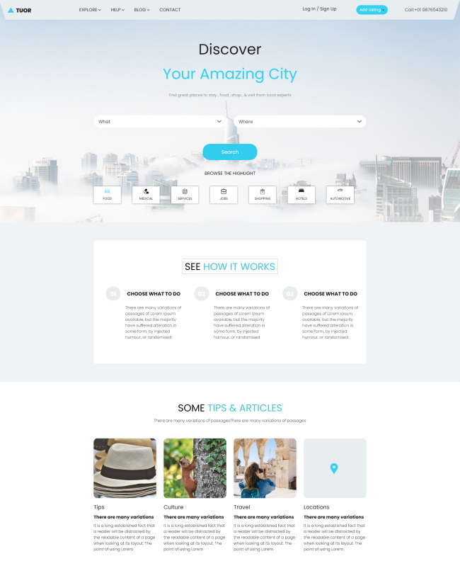 HTML5旅游城市一站式服务网站模板