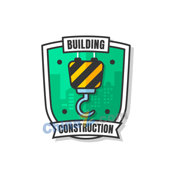 手绘建筑公司标志模板