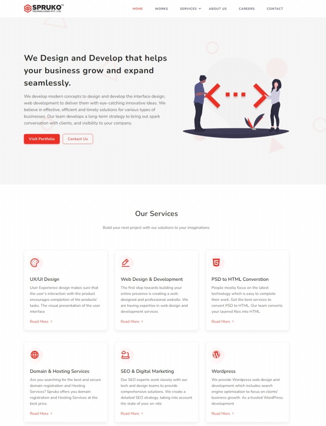 网页设计开发公司网站模板