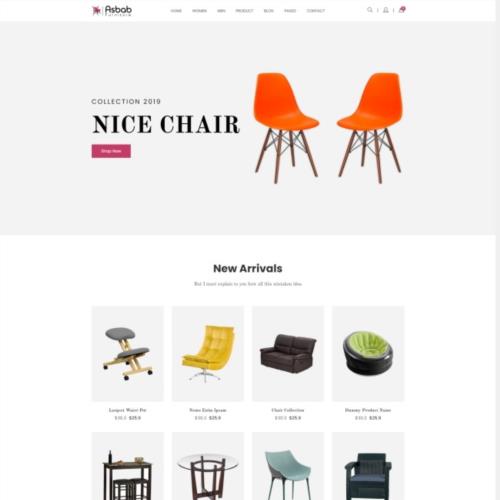 HTML5时尚家具椅子电子商务网站模板
