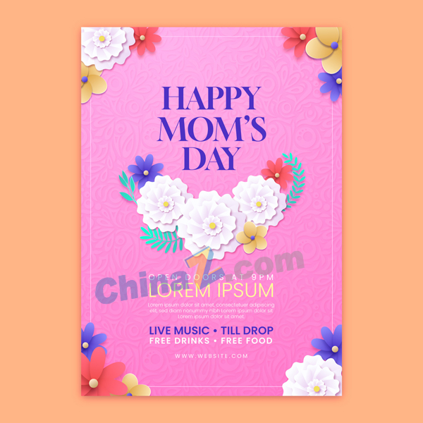 母亲节快乐音乐节海报