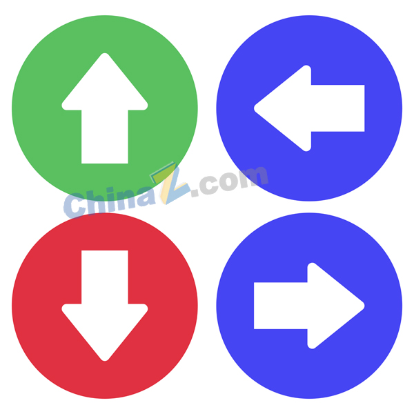 多彩箭头图标矢量素材