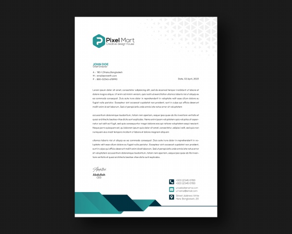 极简风信纸模板设计PSD
