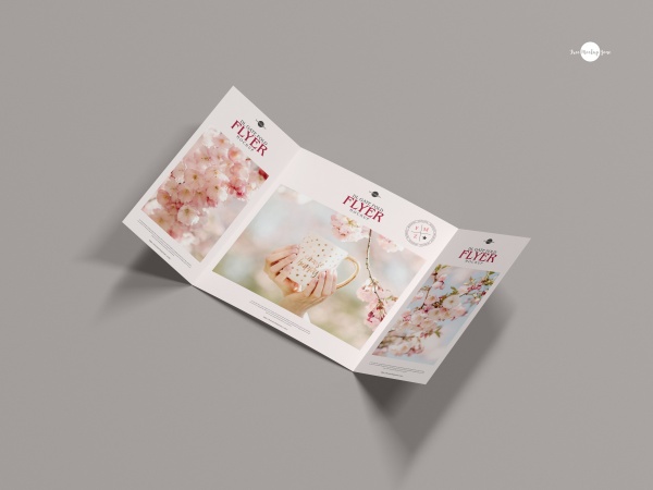 三折页宣传册样机PSD素材