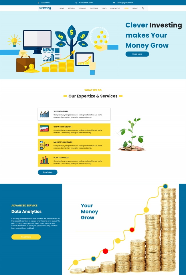 互联网金融投资理财网站模板