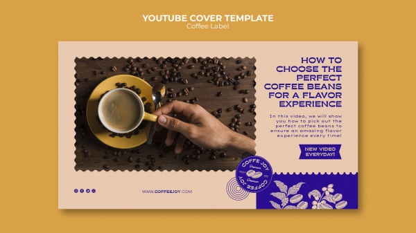 youtube咖啡封面模板源文件