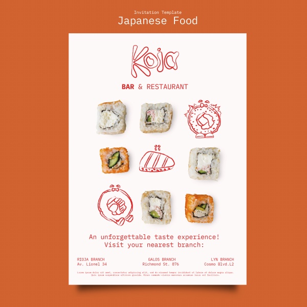 日式食物创意宣传广告