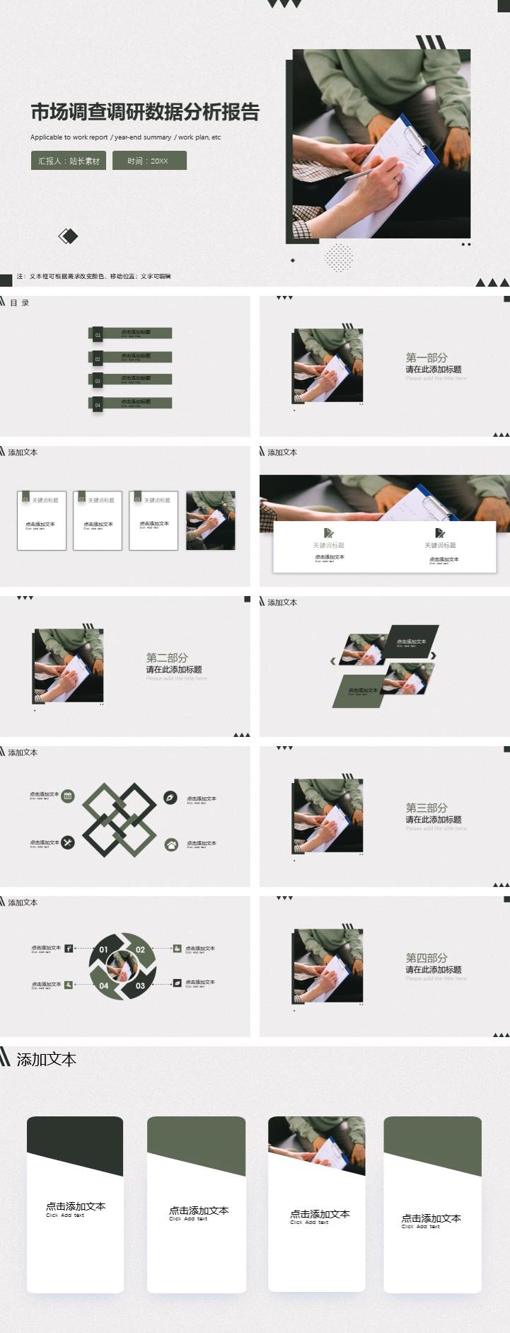 市场调查调研数据分析报告ppt模板