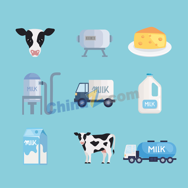 乳制品矢量元素图标