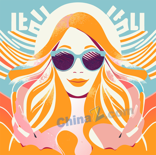 潮流人物矢量插画设计