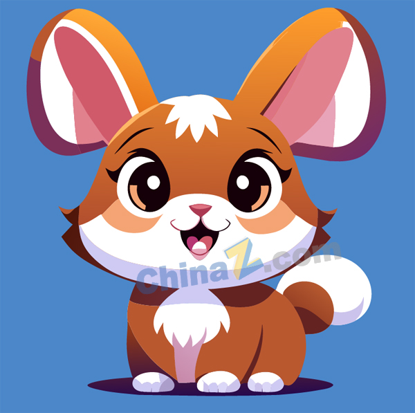 可爱兔子矢量插画素材