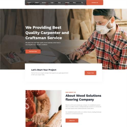 纯手工木制品木材公司宣传网站模板