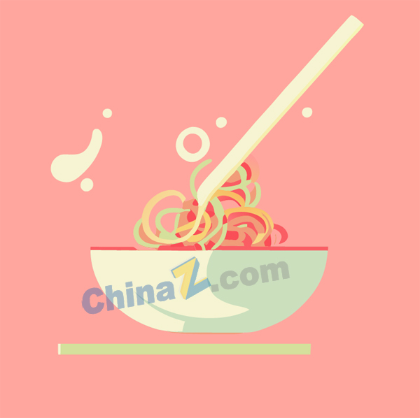 矢量拉面素材插画
