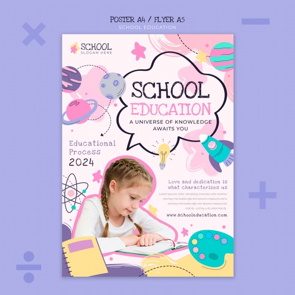 学校教育模板设计PSD