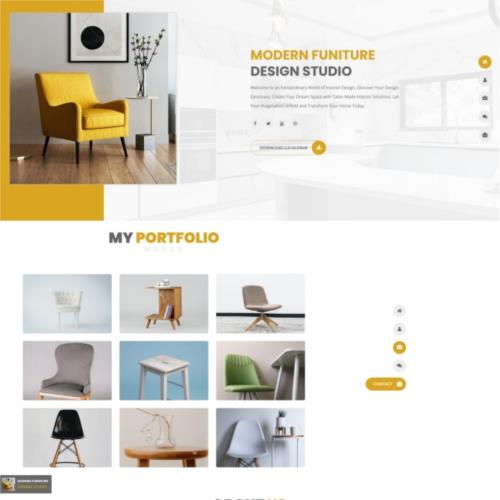 现代家具设计工作室网站模板