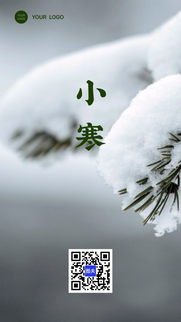 小寒节气朋友圈配图海报