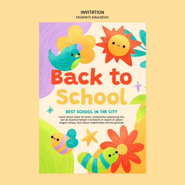 开学季培训学校宣传海报