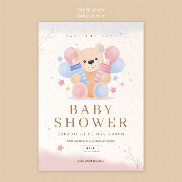 迎婴派对模板设计PSD