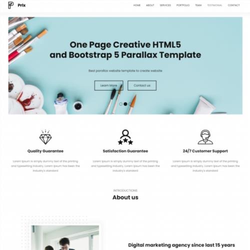 极简风格数字营销公司网站HTML5模板