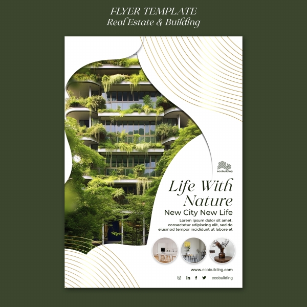 房地产楼房建筑宣传单设计